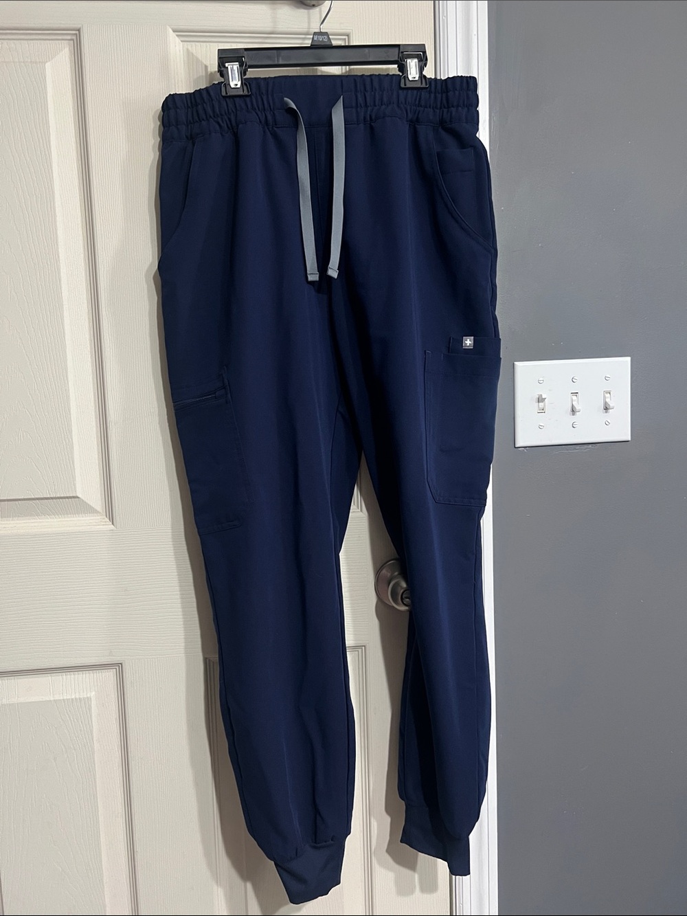 Women’s Fig’s Navy Jogger Scrub Pants with Drawstring Waist